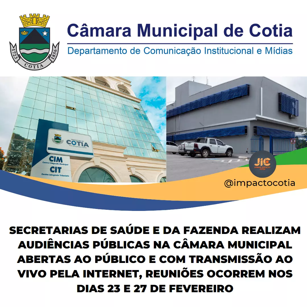 Secretarias de Saúde e da Fazenda realizam audiências públicas na Câmara Municipal